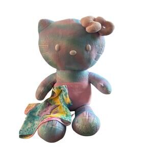 Build A Bear Hello Kitty 50th Anniversary Plush Tags 18” Heartbeat Music Tie Dye
